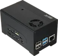 RPI STROMPI3 C B - Gehäuse für Raspberry Pi 4, StromPi 3 & Akku, Alu, schwarz