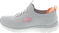 Skechers Damen Summits Top Player Turnschuhe, Gray Knit/Pink & Coral Trim, 42 EU