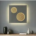 Wandleuchte Lucande, Delin, dimmbar, Grau, für Wohnzimmer, Metall, Modern - 55 - 55