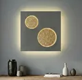Lucande Wandlampe Wandlicht LED Leuchte grau gold Metall Delin SIEHE TEXT