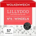 LILLYDOO hautfreundliche Baby Windeln - Größe 6 (13+ kg),Halbmonatsbox (57 Stück), Sicherer Auslaufschutz, Weich, Parfümfrei, Ohne Lotionen & Farbstoffe für empfindliche Haut, Dermatologisch getestet