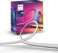 Philips Hue White & Color Ambiance Gradient Lightstrip (55 Zoll), dimmbarer LED Streifen für den Fernseher mit 16 Mio. Farben und Farbverläufen, smarte Heimkino TV Hintergrundbeleuchtung, schwarz