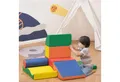 HOMCOM Bausteinset, Schaumstoffbausteine zum Toben & Klettern Spielbausteine, (weiche Bauklötze, 7 St., Riesenbausteine), für Kinderzimmer und Kindergarten, Kunstleder, Bunt