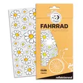 Reflektierende Gänseblümchen Fahrradaufkleber – wetterfeste Blumen Sticker fü...