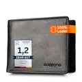 Cocoono Leder Geldbörse Herren mit RFID Schutz I Echtleder Geldbeutel für Männer I Münzbörse Portemonnaie Brieftasche Wallet Portmonee Breit, Schwarz