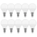 10x E14 LED Birne Leuchtmittel Lampe Kugel Form 6 Watt 500 Lumen 6500K Kaltweiß