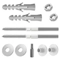 VARIOSAN Waschtischbefestigung 14092, M10 x 140 mm, komplettes Profi-Montageset für Waschtisch, WC, Bidet, Urinal