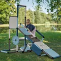 Quadro Evolution Home Spielturm mit Babyrutsche, für Garten und Kinderzimmer, ab 6 Monaten – Petrol