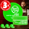 3x RedOne Matte Hair Wax Green 150 ml – Starker Halt & Matt-Finish Haarwachs