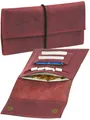 Simaru Handgefertigte Tabaktasche aus italienischem Leder – Weiches Leder, hergestellt in der EU – Ideale Drehertasche mit Band & Magnet – Einzigartiges Design