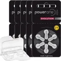 30 Power One Evolution Hörgerätebatterien m. Aufbewahrungsbox P10 5 x 6er