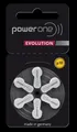 Hörgeräte Knopfzelle 10 Power One Evolution Batterie - 6er Pack Zink-Luft Zelle