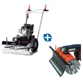 Limpar 67 Kehrmaschine mit Winterbürsten und Schneeschild hochwertige Kehrmaschine mit Honda GCV 170 Motor FKW-F3P+FSS-C68