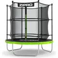 ZIPRO Trampolin Jump Pro IN | 6FT Ø 183cm | Gartentrampolin Kindertrampolin Komplett-Set inkl. Innennetz, Randabdeckung, Outdoor, Grün - Schwarz/Grün