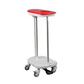 Wäschewagen MULTICART 1-Fach Wäschesammler Plus mit Deckel, Tretvorrichtung und Schiebegriff