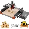 VEVOR CNC-Fräsmaschine, 500-W-Spindel, 3-Achsen-Gravurmaschine mit zwei Linearführungen & Kugelumlaufspindel, Arbeitsbereich von 400x400x95 mm, Beschnittfräse für Holz & Acryl