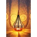 Orientalische Laterne Windlicht Garten Deko Ezana gold