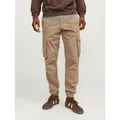 Jack & Jones Cargohose JPSTKANE NOAH CUFFED CARGO NOOS braun S