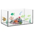 GarPet Aquarium aus Glas - Glasbecken für Süß- und Seewasser - hochwertiges Glas-Aquarium - Premium Fisch-Aquarium - Fisch-Becken 50 x 30 x 30 cm