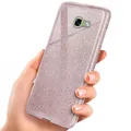 ONEFLOW Glitter Case für Samsung Galaxy A3 (2017) Glitzer Handyhülle mit Kameraschutz, Stylische Hülle Glitzernd, Dünne TPU Schutzhülle für Damen, Glitzerhülle Qi kompatibel, Rosa