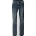 Levi's® Slim Fit Jeans im Used-Look Modell '511®' in Jeansblau, Größe 36/32