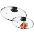 KADAX 2er Set Glasdeckel, Topfdeckel, Ø24 cm und Ø20 cm, hitzebeständig mit Griff, für Töpfe und Pfannen, Sichtkochen und sauberes Köcheln