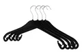 RSR Hangers Kleiderbügel NA 33 cm Kleiderbügel Kinderbügel Kunststoff Schwarz 360° Haken, (50-tlg)
