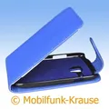 Flip Case Etui Handytasche Tasche Hülle f. Samsung GT-I8200N / I8200N (Blau)