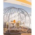 astreea Pavillon Igloo Plus Model XL rund mit UV-Polycarbonat Paneelen, Aluminium-Gestell entwickelt aus der Luft- und Raumfahrttechnik 484 cm