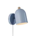 Kinderwandleuchte Gaston Nordlux blau E27 Wandleuchte schwenkbar Kinderlamp Holz