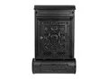 HMF Briefkasten Antik mit Zeitungsfach Vintage aus Aluguss 57 x 35 x 10 cm 57 x 35 x 10 cm Schwarz