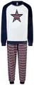 Mädchen Schlafanzug COMTESSA Frottee Pyjama Langarm Baumwolle Winter weiß Gr.128