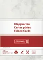 BRUNNEN 105141580 Brief-/Falt-/Visitenkarte (unbedruckt Doppelkarte, A6, 160 g/qm, 10 Blatt) grau