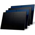 SUNNIVA® Solarmodul 4x 500 W FULL BLACK Bifazial Glas/Glas PV Modul Solarpanel - PMax 2000W (4x500W) Bifacial N-Type, für Balkonkraftwerk oder PV Solar Anlage