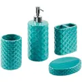Beliani Badezimmer, Blau, Stein, 9x21x9 cm, Badaccessoires