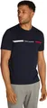 Tommy Hilfiger Herren T-Shirt Kurzarm Rundhalsausschnitt, Blau (Desert Sky), L