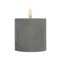 Marrakesch Industrial Deko LED Kerze Stumpenkerze in Zement Design 8 x 11cm | Outdoor Flackernde Led Kerzen Batteriebetrieben mit Timerfunktion für Kerzenständer Baddeko & Weihnachtsdeko