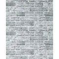 EDEM 583-26 3D Rustikale Vinyl Tapete Vintage Mauerstein Klinker Ziegel Brix Grau 10,05 m x 0,53 m 5,33 m2 Grau