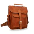 Gusti Rucksack Ledertasche Damen & Lederrucksack Herren – Echtes Ziegenleder, Handgefertigt, Boho Vintage Tasche, Viel Stauraum, Uni Tasche Laptopfach, Vegetabil gegerbt