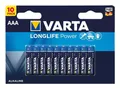VARTA Batterie, Alkali High Energy AAA 10x Bli