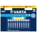Varta Alkali High Energy AAA 10x Bli (Micro Batterie Batterien)