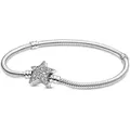 Pandora Charm-Armband Sternverschluss Silber silberfarben 21 cm