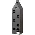 Boltze Gruppe Alba Laterne Haus schwarz 66-96cm 2tlg - Schwarz