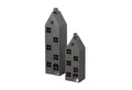 BOLTZE GRUPPE GmbH Kerzenlaterne BOLTZE Alba Laterne Haus schwarz 66-96cm 2tlg (2er Set)