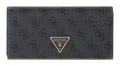 GUESS Geldbörse Laurel II SLG Flap Organizer Coal Logo dunkelgrau