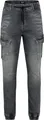 Sublevel Jogger-Jeans mit Kordelzug und Cargotaschen Größe: 34W