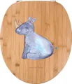Mr. & Mrs. Panda Toilettendeckel Einhorn Nashorn - Transparent - Geschenk, Nashörner, klo deckel, Regenbogen, WC, Klodeckel, WC-Sitz, Lustig, Unicorn, Zoo, Witzig, Sitz
