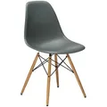 Vitra Stuhl Eames Plastic Side Chair RE 46.5x83x55 cm granitgrau, Gestell: Ahorn, Designer Charles & Ray Eames