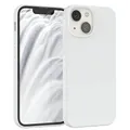 EAZY CASE Premium Silikon Handyhülle kompatibel mit iPhone 13 Mini Slimcover mit Kameraschutz und Innenfutter, Silikonhülle, Schutzhülle, Bumper, Handy Case, Hülle, Softcase, Weiß