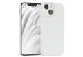EAZY CASE Handyhülle Premium Silikon Case für Apple iPhone 13 Mini 5,4 Zoll, Silikon Schutzhülle mit Kameraschutz kratzfest Handy Softcase Weiß